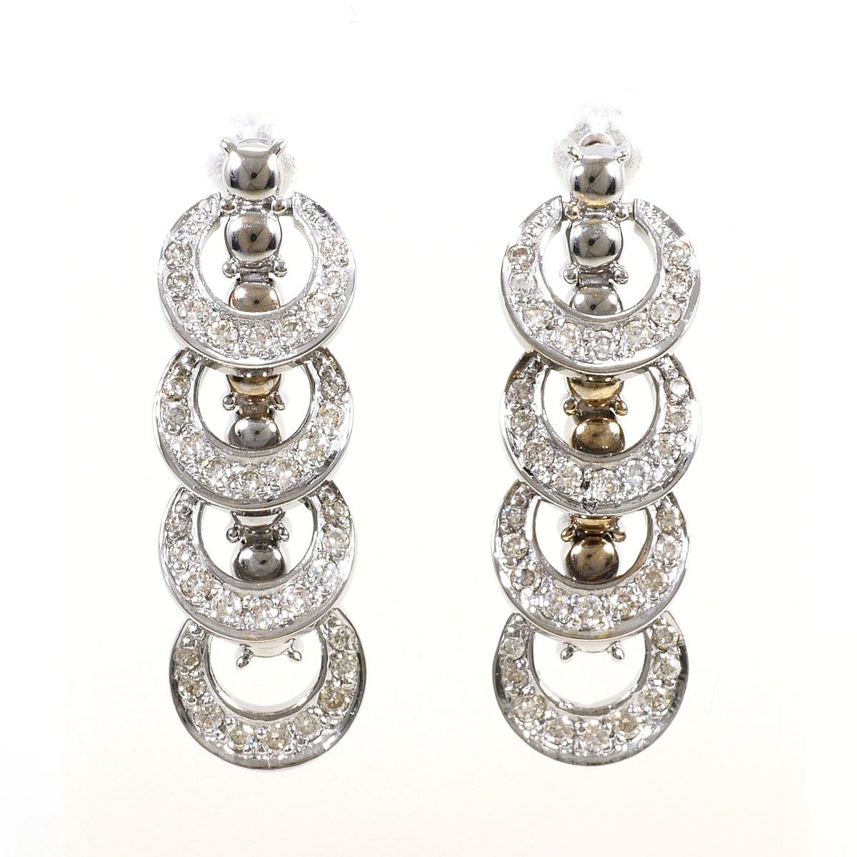 K18WG ピアス ダイヤモンド 0.45ct 鑑別書 総重量約10.4g - メルカリ