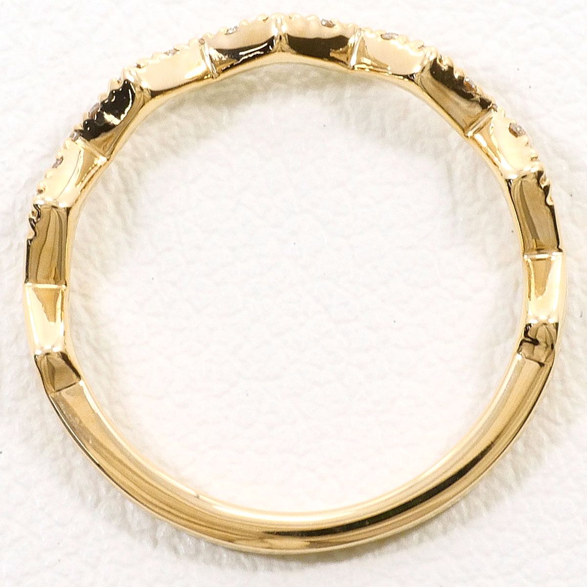 アガット agete K10YG リング・指輪 3号 ダイヤモンド 0.08ct 総重量約