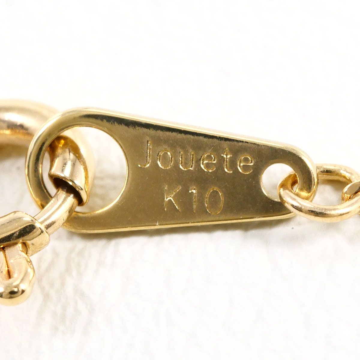 ジュエッテ K10PG ネックレス ダイヤモンド 0.05ct 総重量約0.7g 約 