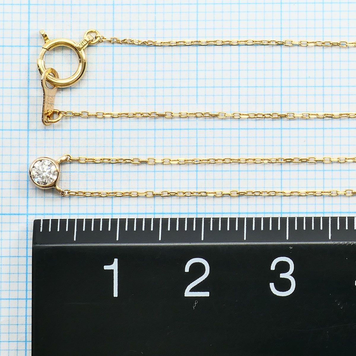 エテ ete K18PG ネックレス ダイヤモンド 0.1ct 総重量約1.0g 約40cm 
