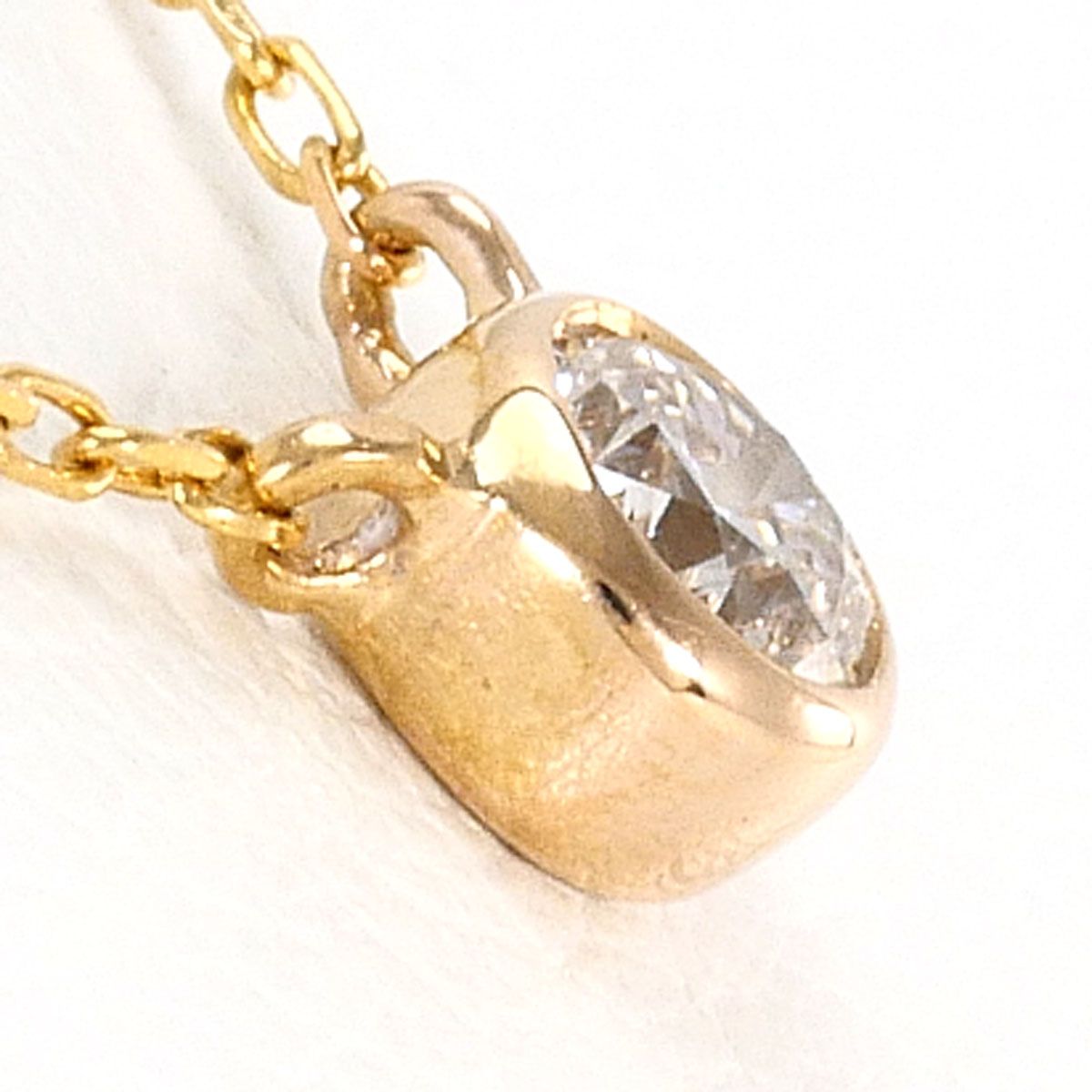 エテ ete K18PG ネックレス ダイヤモンド 0.1ct 総重量約1.0g 約40cm