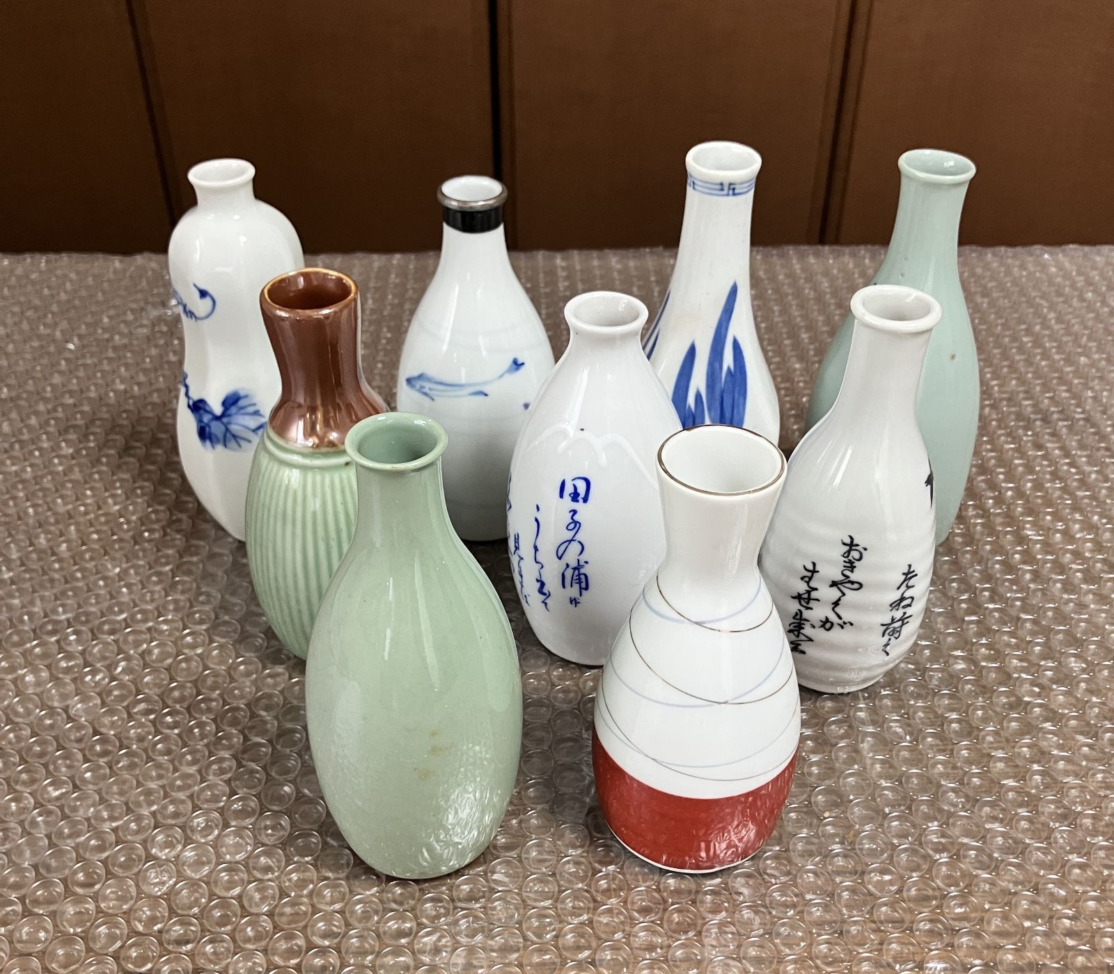 古い 徳利 9本 まとめ売り 酒器 陶器 磁器 酒瓶 一輪挿し 昭和レトロ