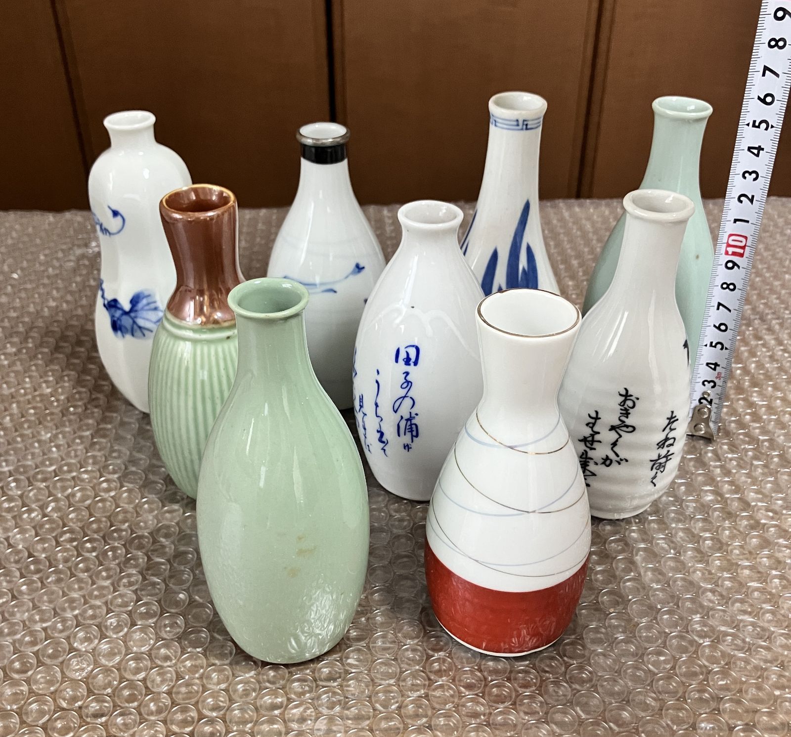 古い徳利 古い 徳利 9本 まとめ売り 酒器 陶器 磁器 酒瓶 一輪挿し 昭和レトロ