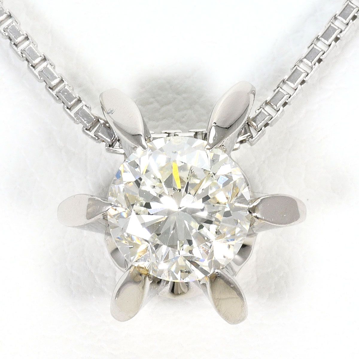 PT850/プラチナ ネックレス ダイヤモンド 1.03ct SI1 鑑定書 総重量約