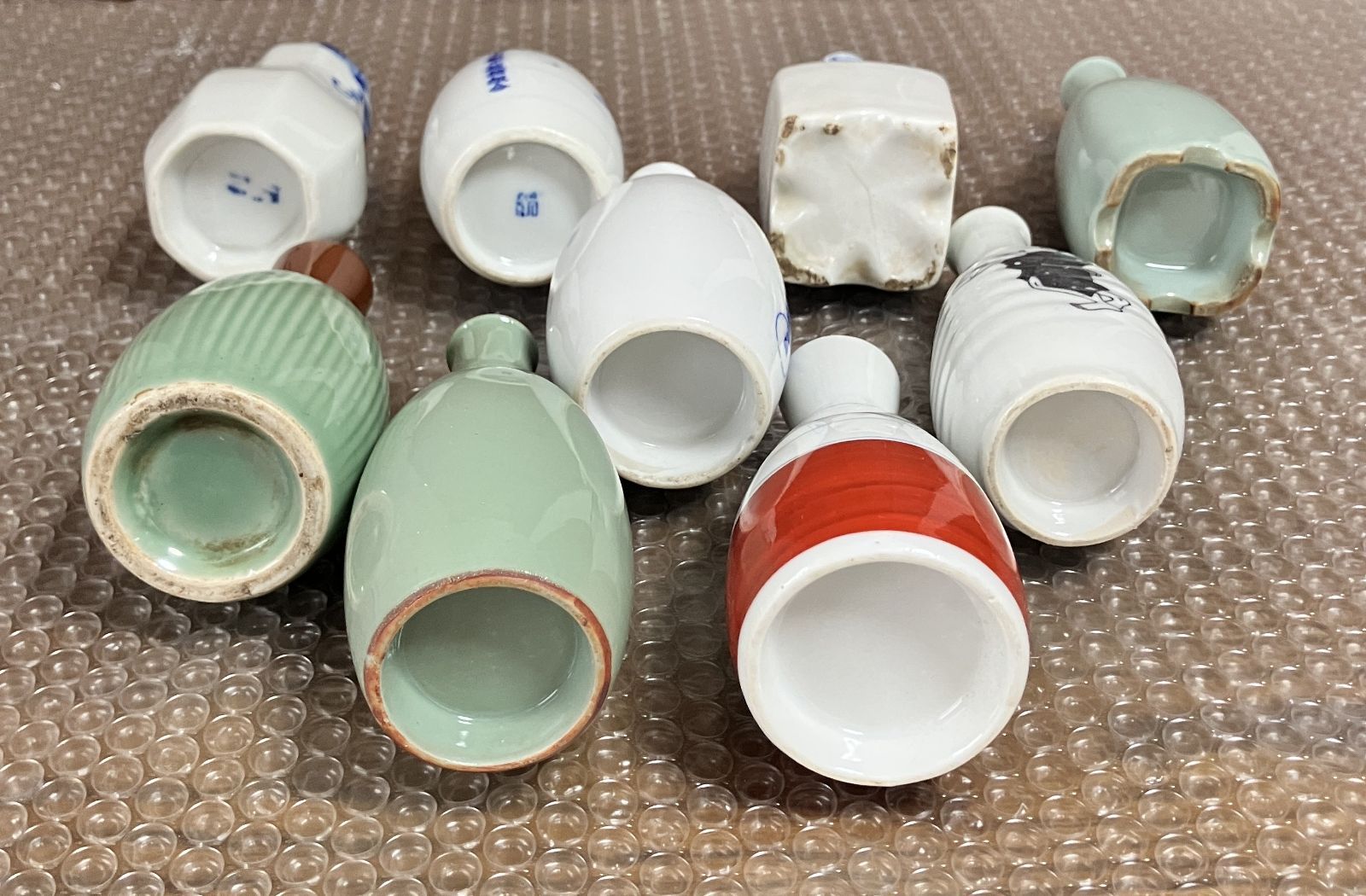 古い 徳利 9本 まとめ売り 酒器 陶器 磁器 酒瓶 一輪挿し 昭和レトロ