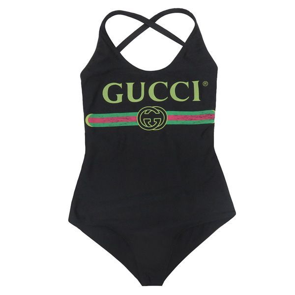 【タグ付き展示品】GUCCI グッチ Sparkling Fake Logo Swimsuit 水着 スイムウェア XS 501899 ヴィンテージロゴ 国内正規品 47775