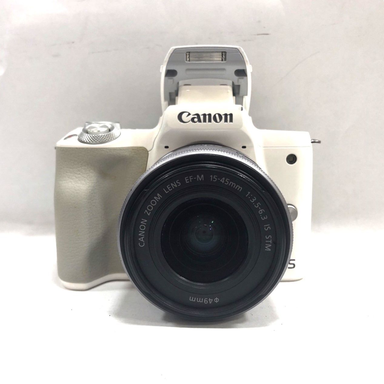 ★充電器欠品 各種キャップ欠品 Canon キャノン ミラーレス一眼 EOS Kiss M 標準ズームレンズ付 動作確認済 現状品★008340