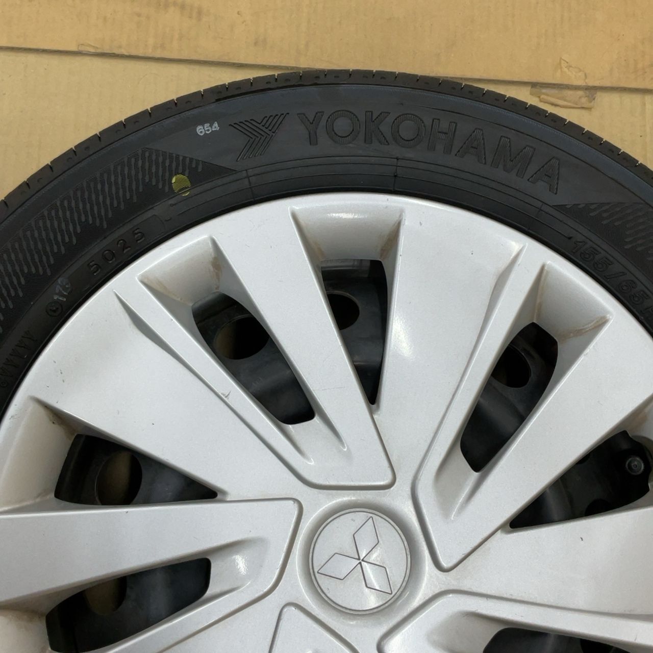 三菱純正スチールホイルタイヤセット YOKOHAMA ADVAN dB 155/65R14 _70 
