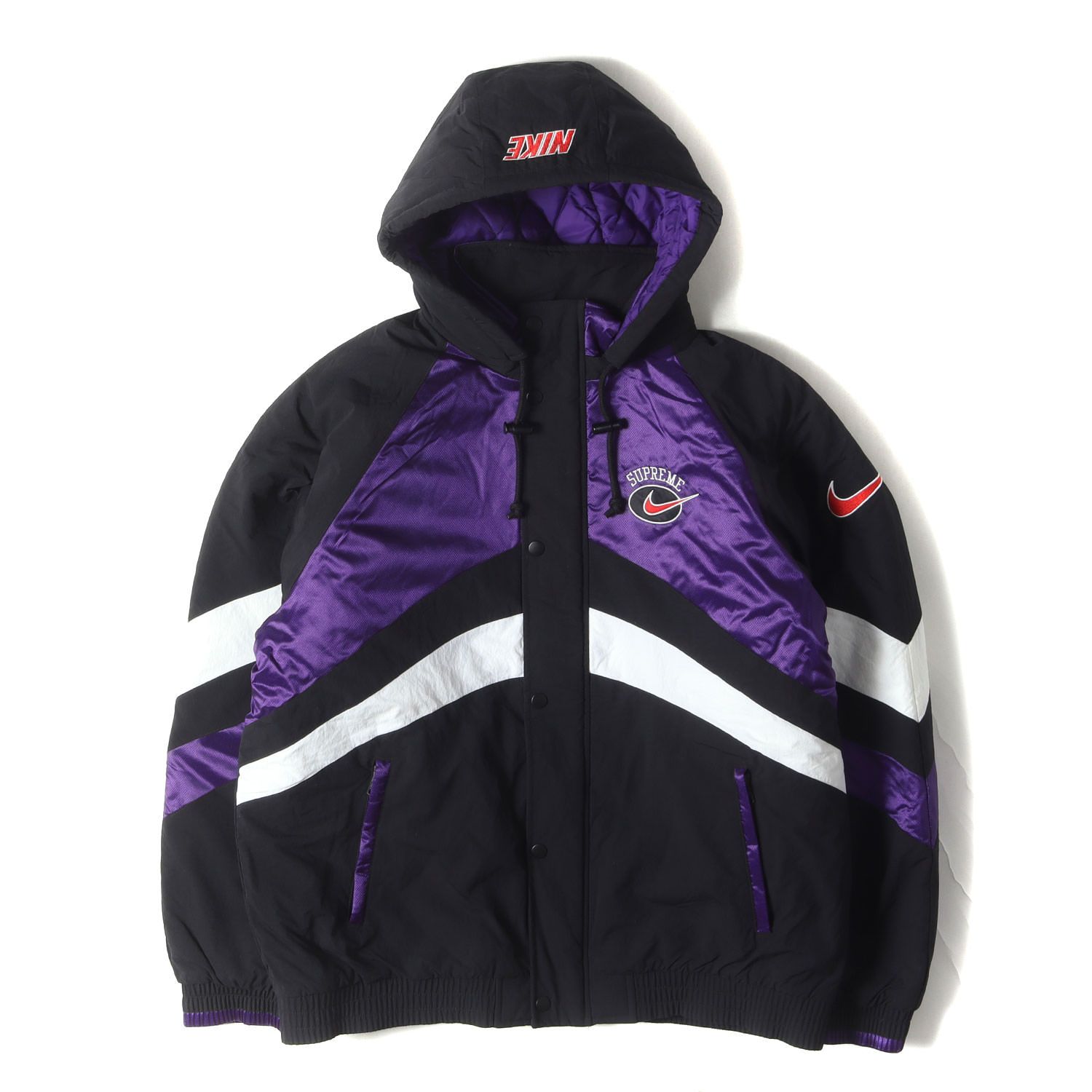 美品】Supreme シュプリーム ジャケット ブラック×パープル サイズ:L