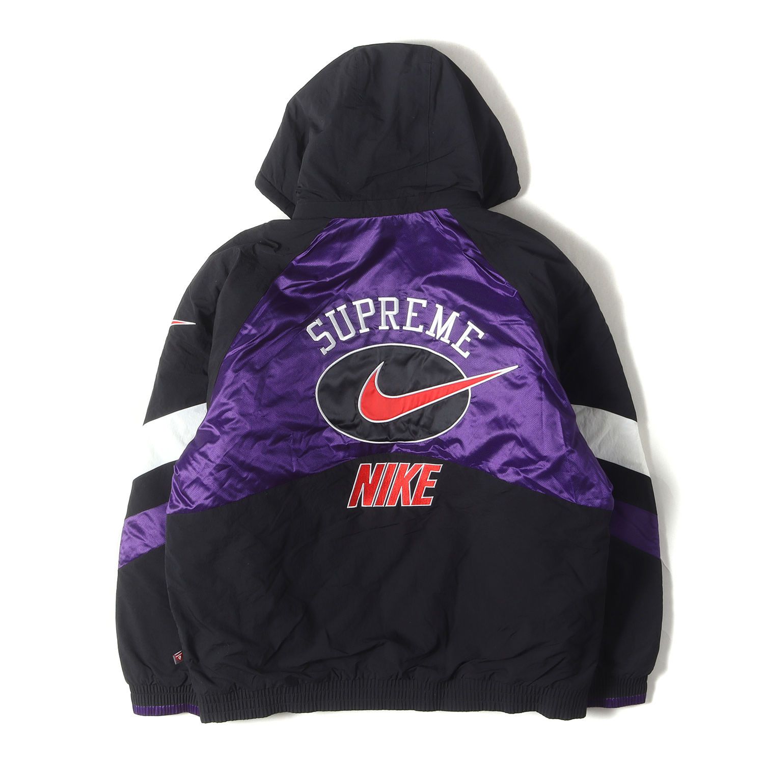 メ*太様 シュプリームNike ナイロンジャケット 美品】Supreme シュプリーム ジャケット ブラック×パープル サイズ:L