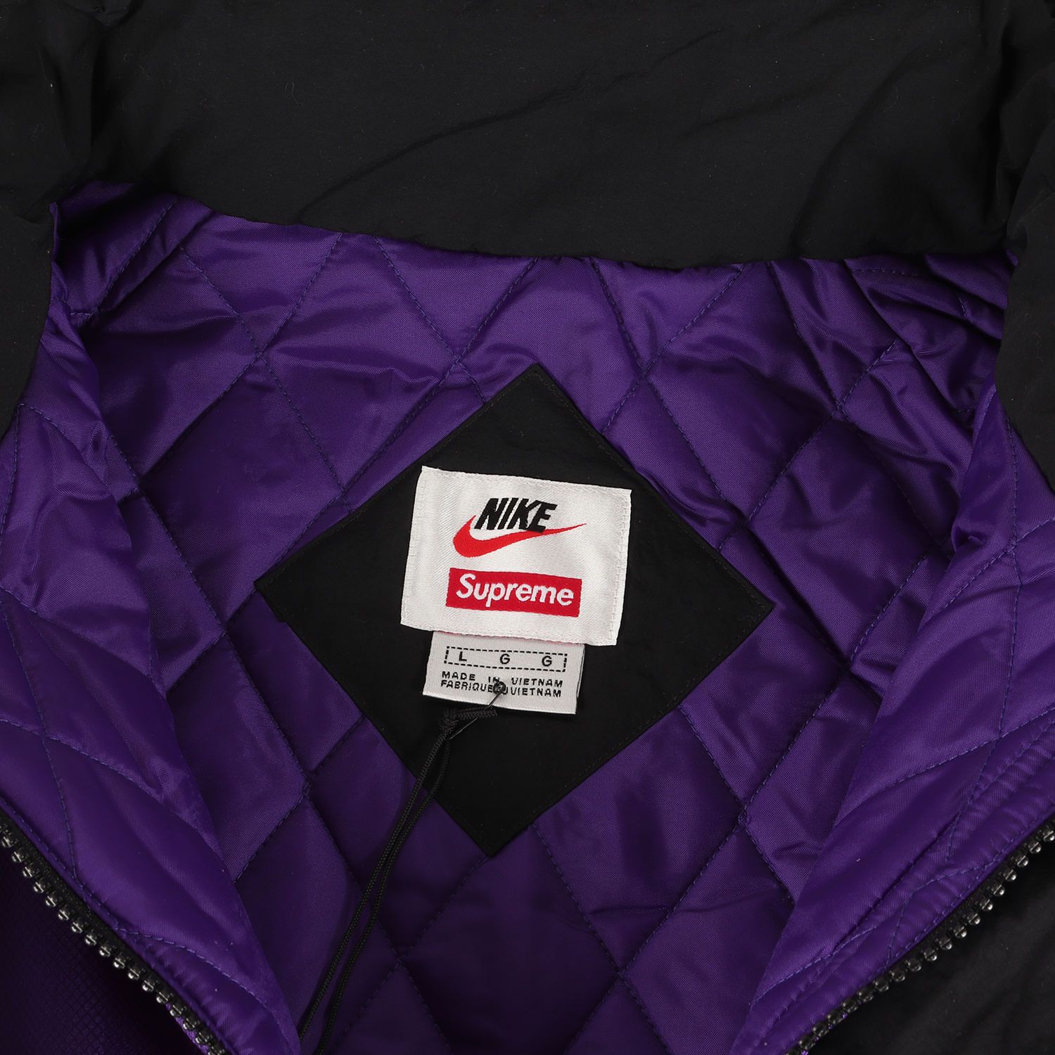 美品】Supreme シュプリーム ジャケット ブラック×パープル サイズ:L
