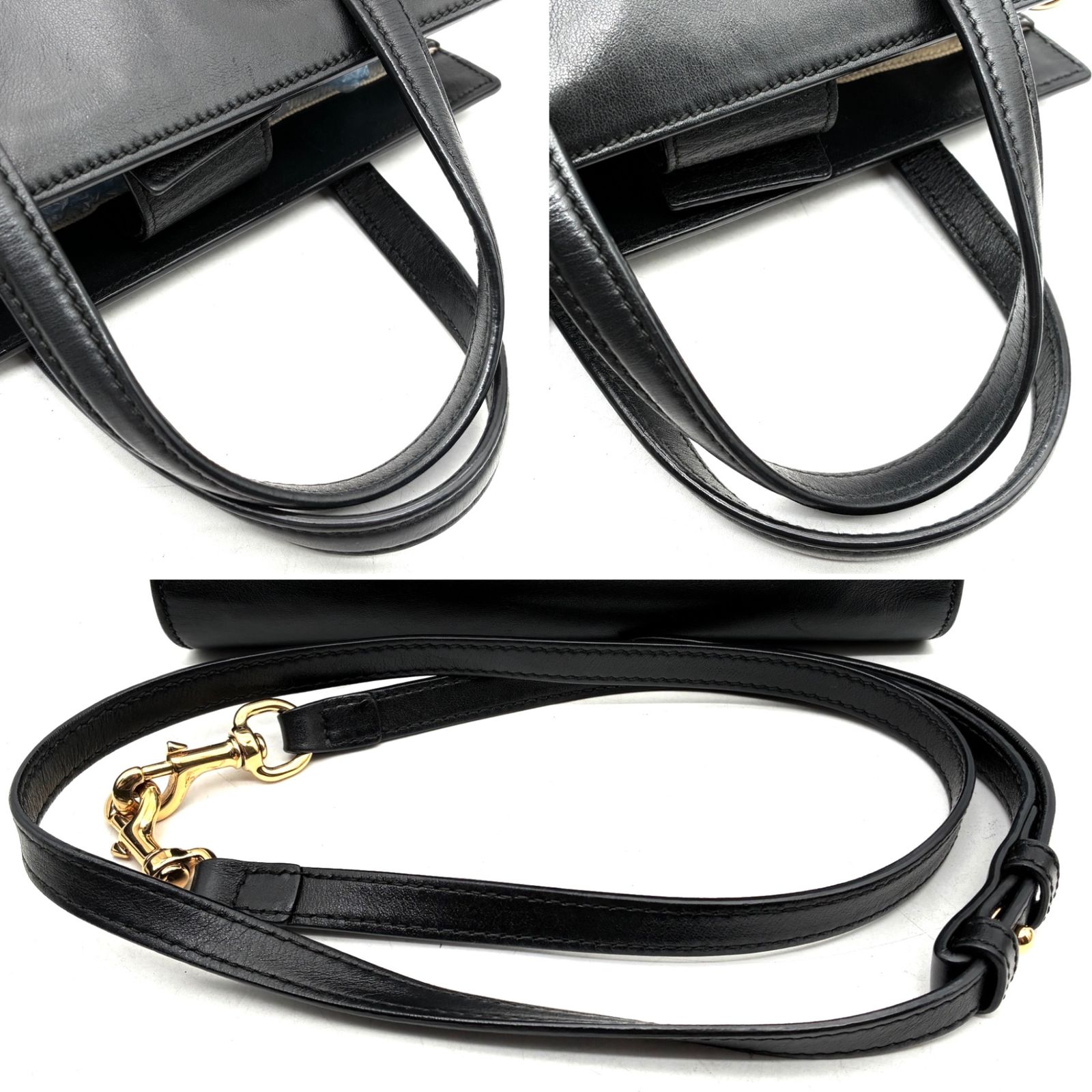 美品 グッチ GUCCI 日本限定 GGリボン 2way ハンドバッグ ショルダー 