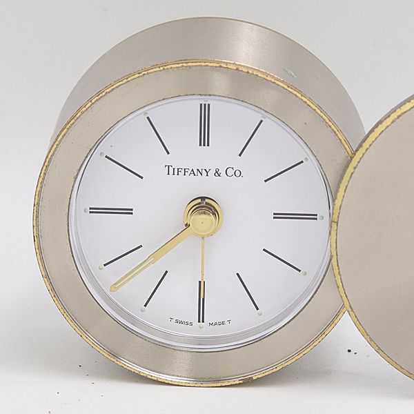Tiffany Travel Clock with Box 200570 QZ White Dial Table Watch 2000000 6NBG KZK ABC26472