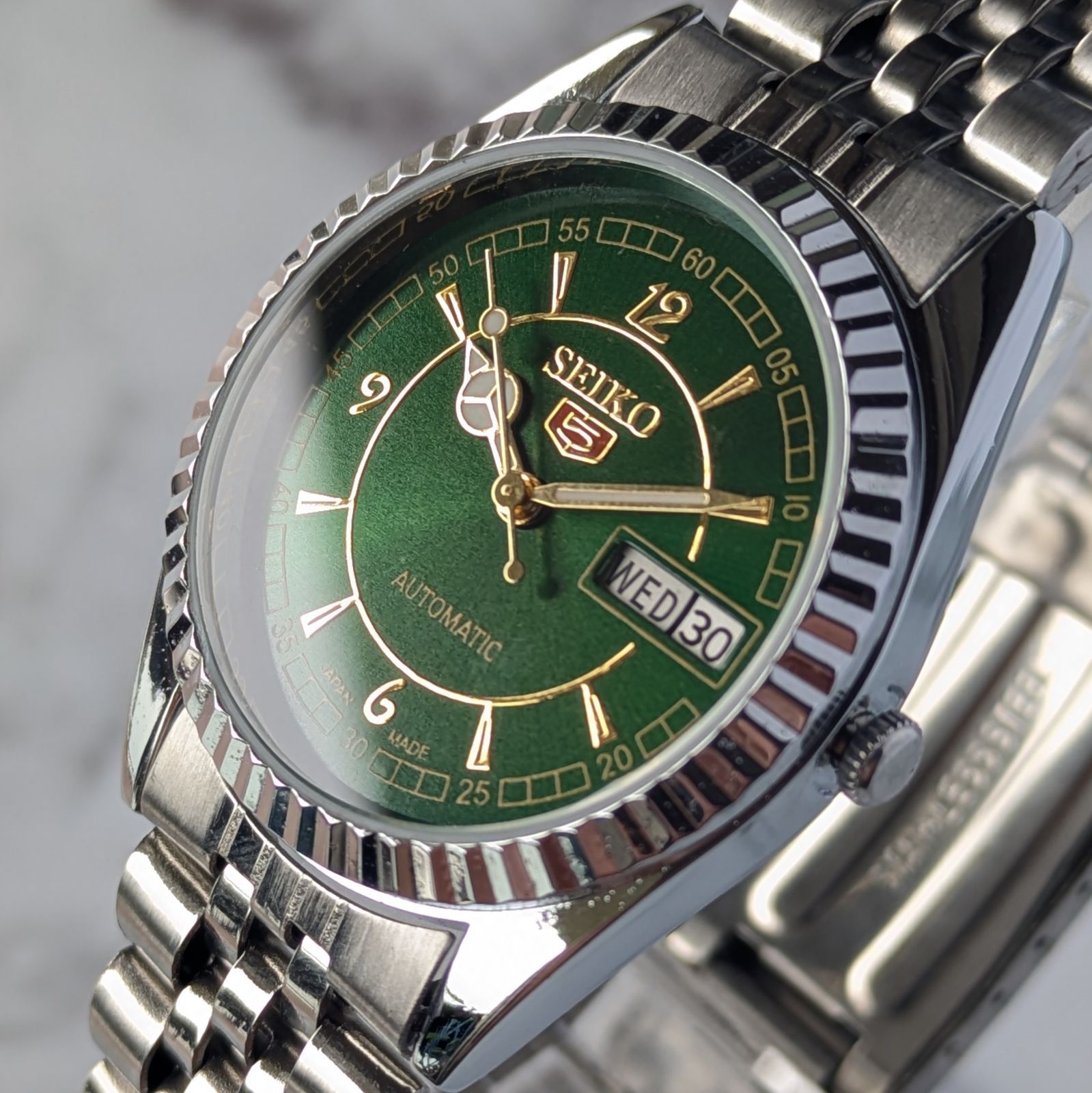 稼働品 SEIKO セイコー5 自動巻き ヴィンテージ グリーンダイヤル