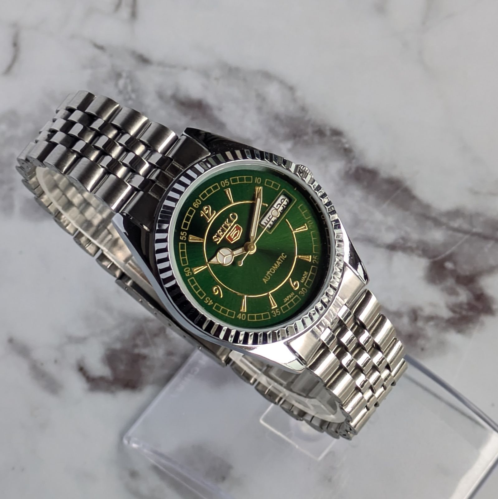 稼働品 SEIKO セイコー5 自動巻き ヴィンテージ グリーンダイヤル