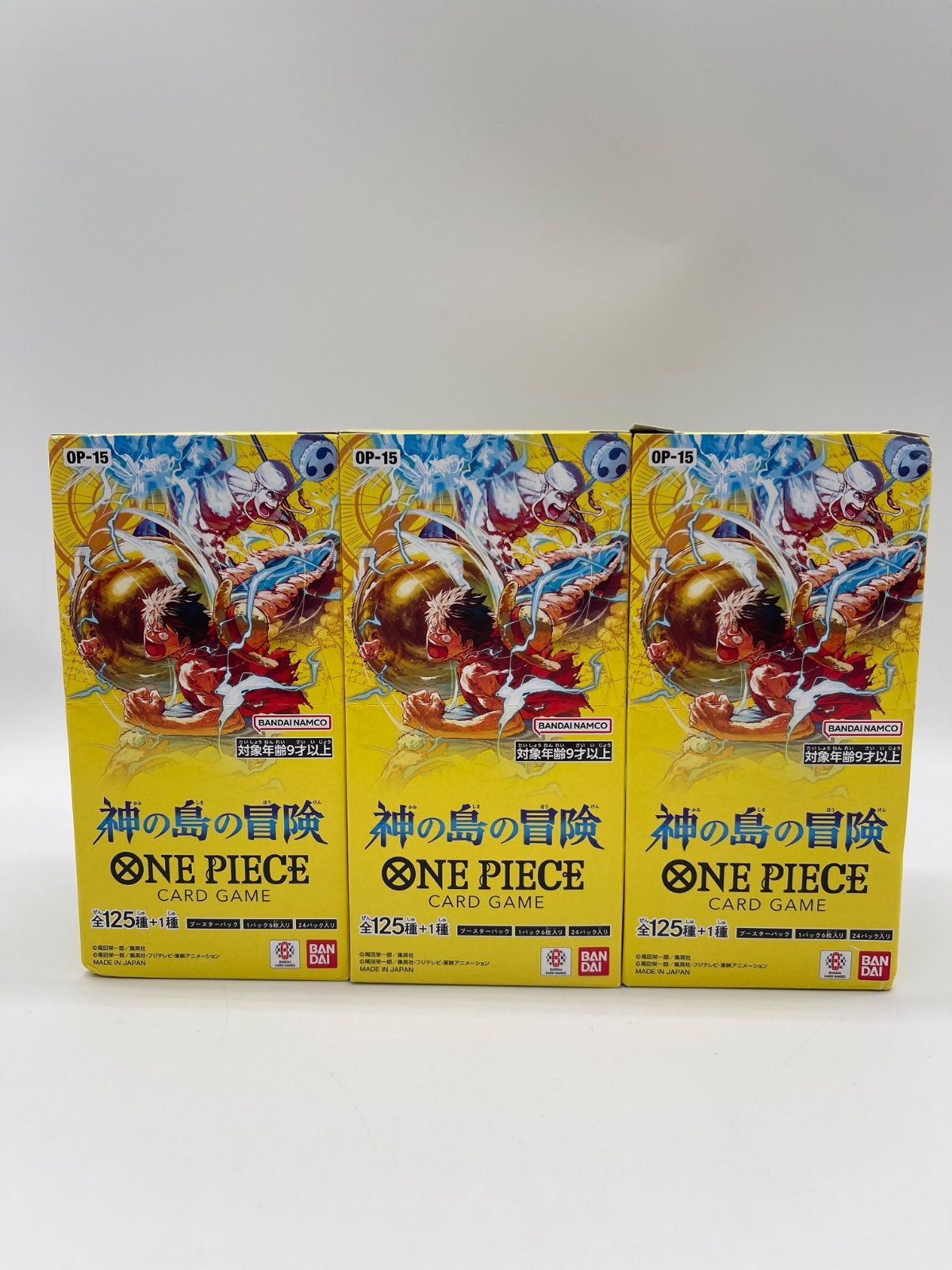 ONE PIECE 神の島の冒険 OP-15 3BOX 未開封テープ付き ※箱へこみ有