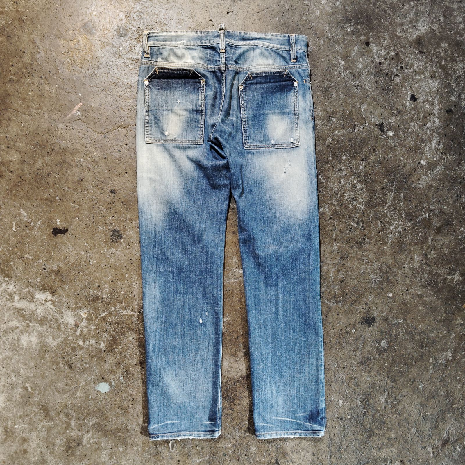 DSQUARED2 スキニーデニム 46 ダメージ加工 Dsquared2 ダメージ加工デニムパンツ ヴィンテージ加工 46 ディー