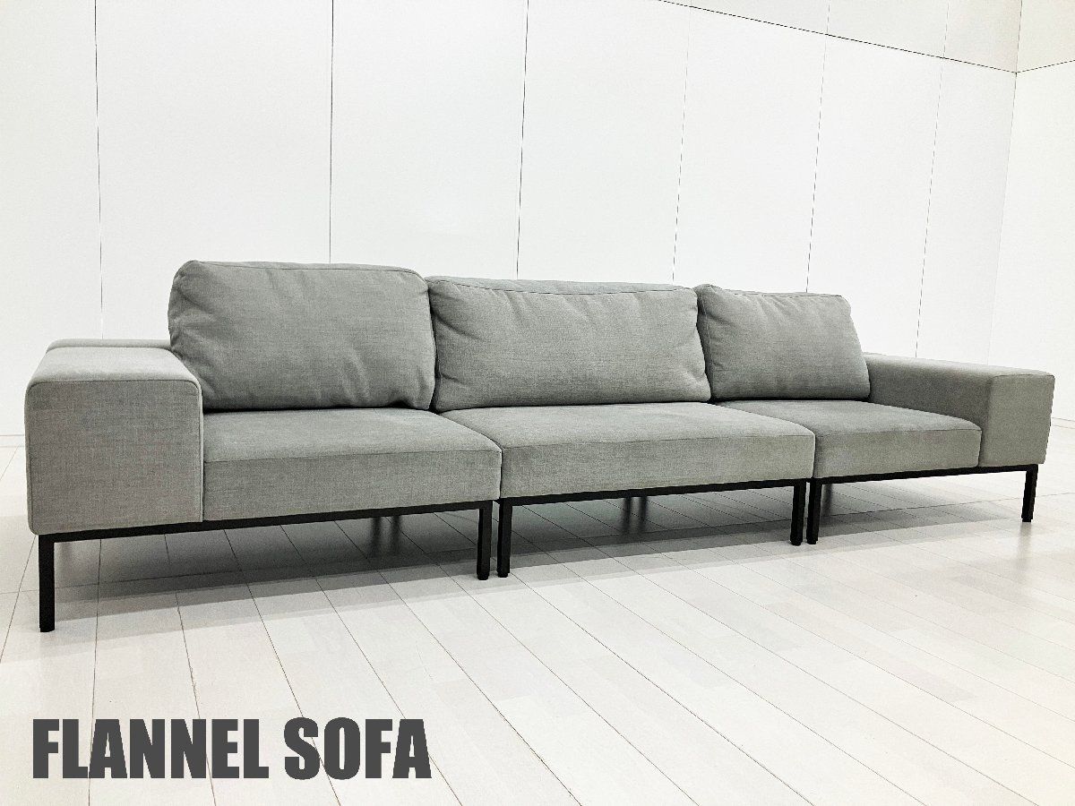 FLANNEL SOFA/フランネルソファ■PLACE / プレイス 3人掛けソファ■グレー■北欧
