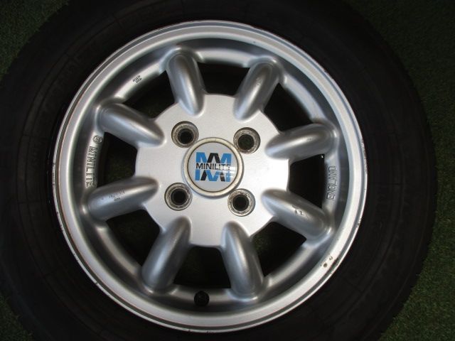 【中古】　送料込み　ミニライト　155/70R13　ハブ径59mm　ラヂアルタイヤ４本SET　エブリィ　アトレー　Nバン　クリッパー　NV100　プレオ　ミライース