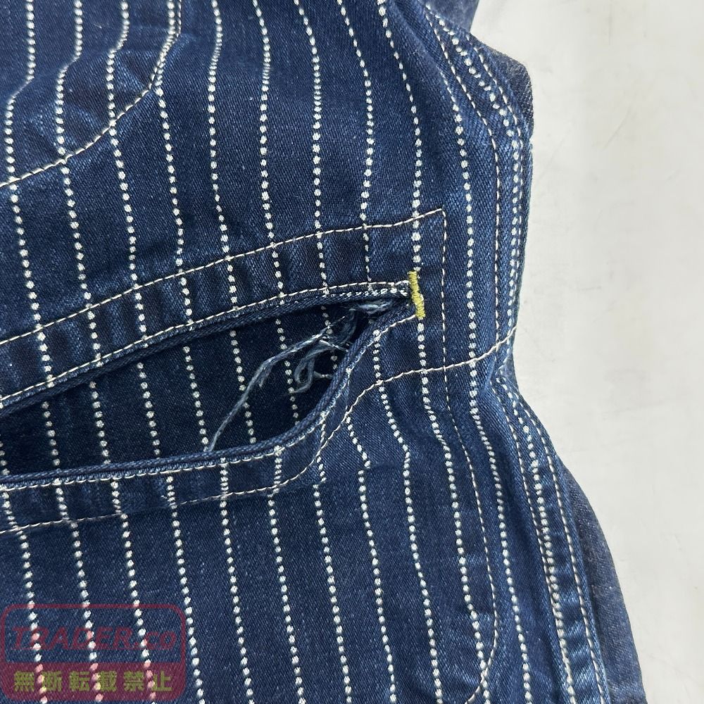 Sugar Cane シュガーケーン ワークベスト ウォバッシュ 38 07w1965☆ SUGER CANE(シュガーケーン) 9oz WABASH STRIPE WORK VEST