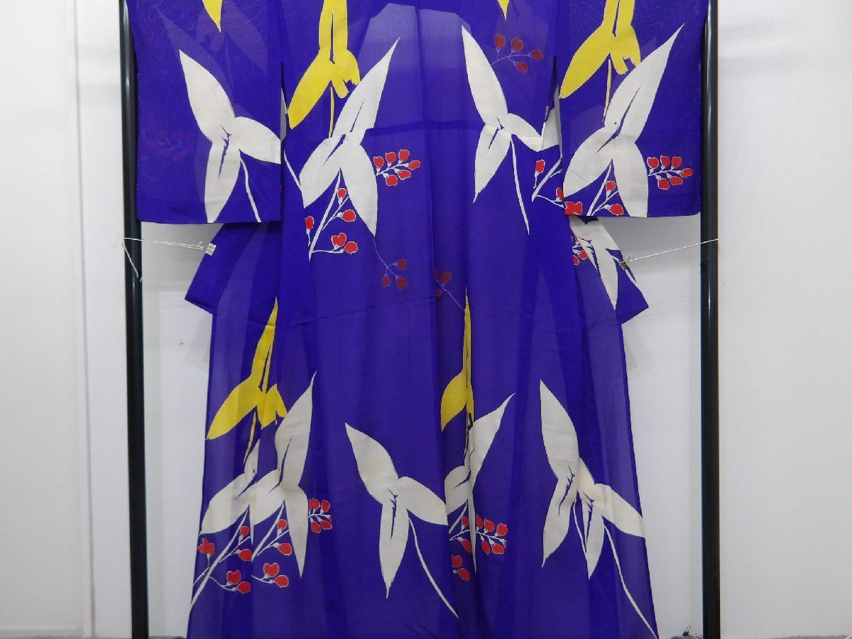 P43558 夏物 正絹 紗 アンティーク着物 大正ロマン k - メルカリ