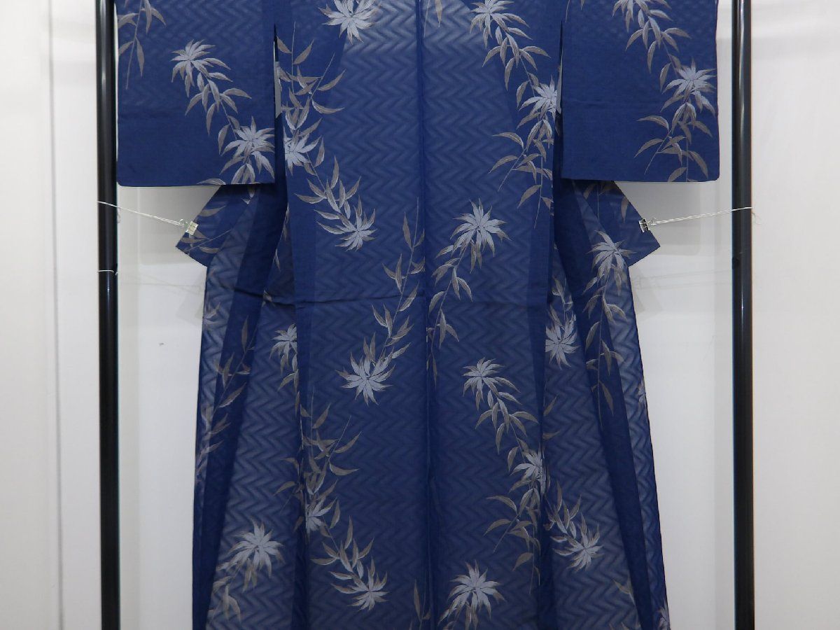 P43557 夏物 正絹 お召し 単衣 大正ロマン c - メルカリ