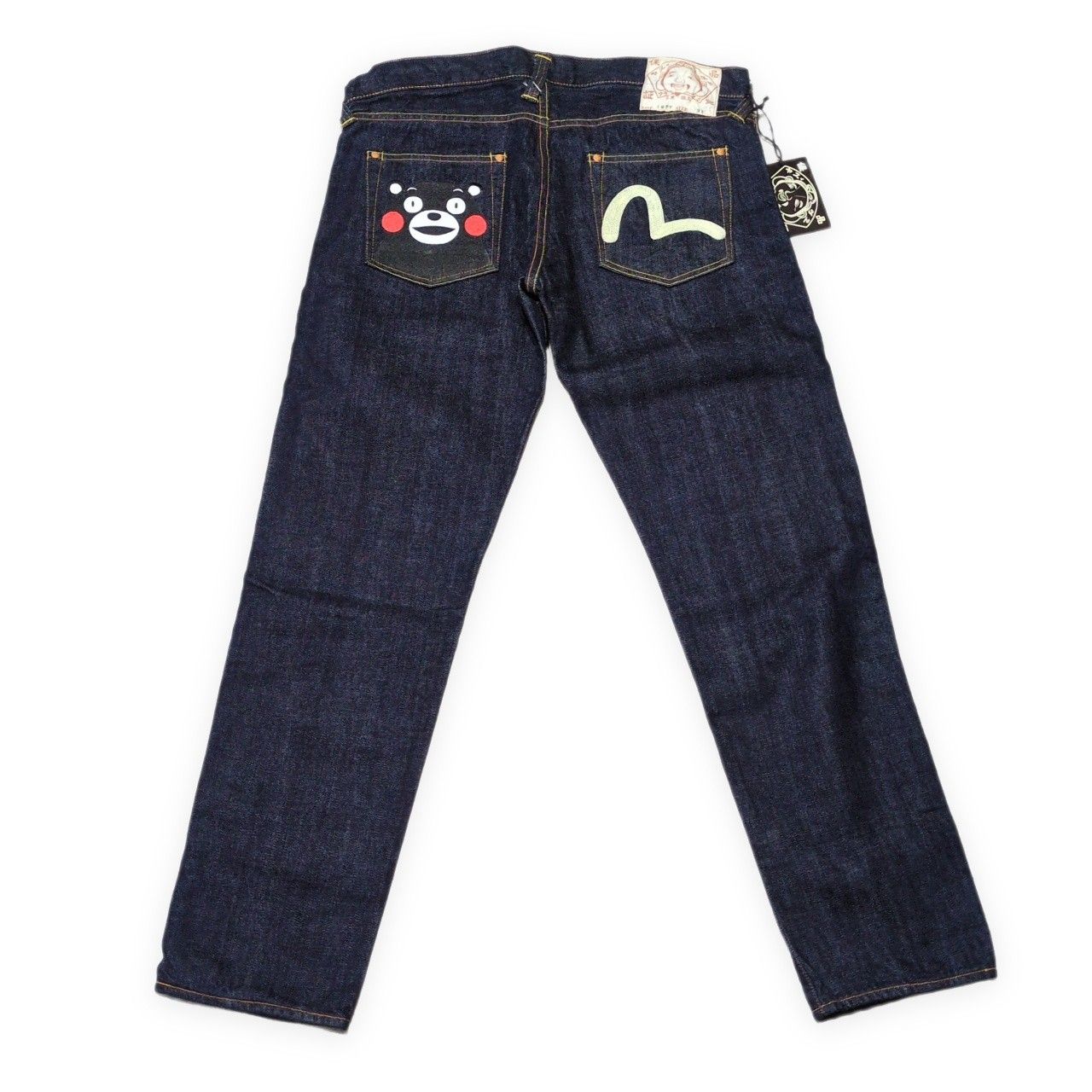 EVISU エヴィス Lot.1977 くまモンコラボ デニムパンツ ジーンズ インディゴブルー KUMAMON 希少 メンズ W31 美品 EVISU エヴィス Lot.1977 くまモンコラボ デニムパンツ ジーンズ