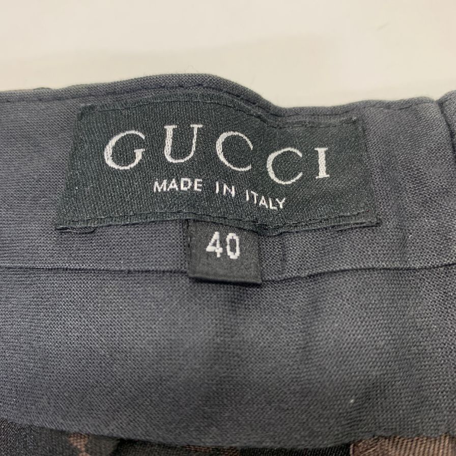 グッチ GG柄 スラックス ブラウン GUCCI 【AFB21】 - メルカリ