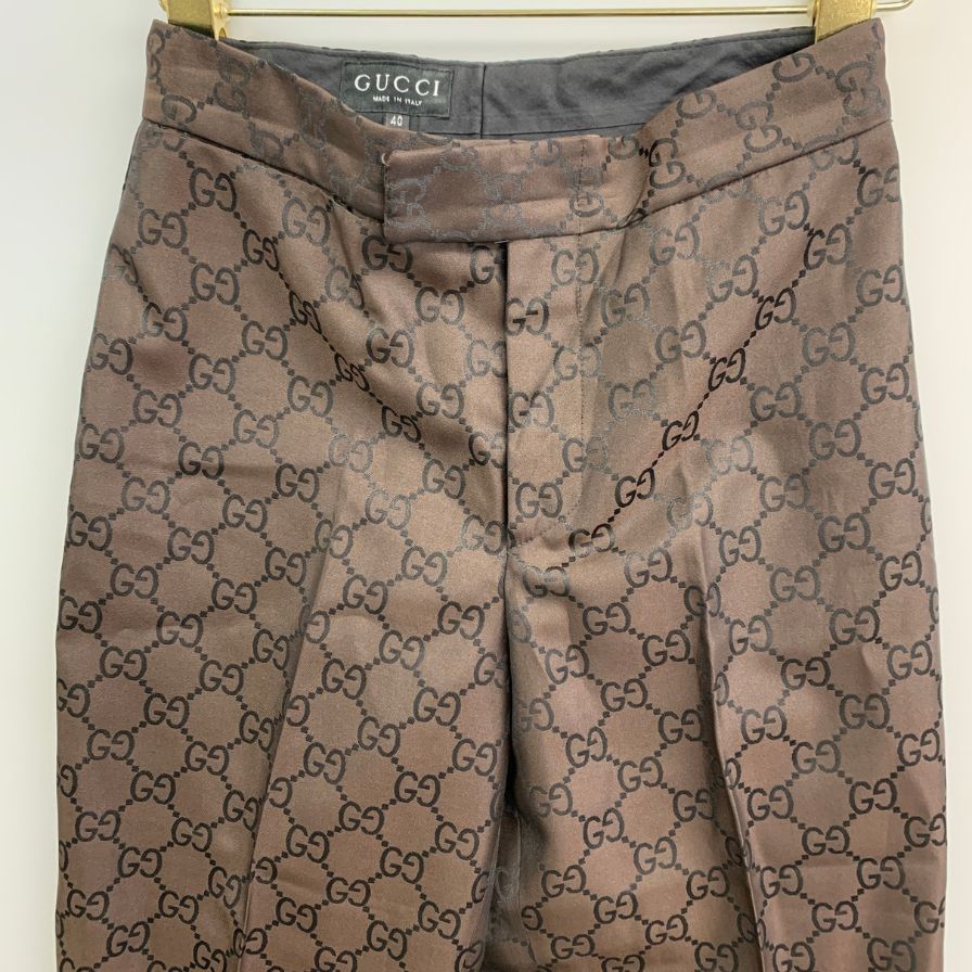 グッチ GG柄 スラックス ブラウン GUCCI 【AFB21】 - メルカリ