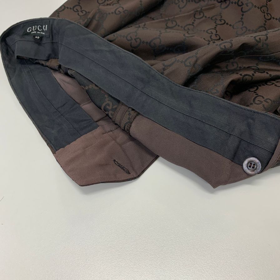 グッチ GG柄 スラックス ブラウン GUCCI 【AFB21】 - メルカリ