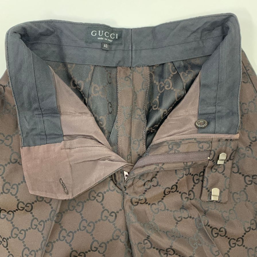 グッチ GG柄 スラックス ブラウン GUCCI 【AFB21】 - メルカリ