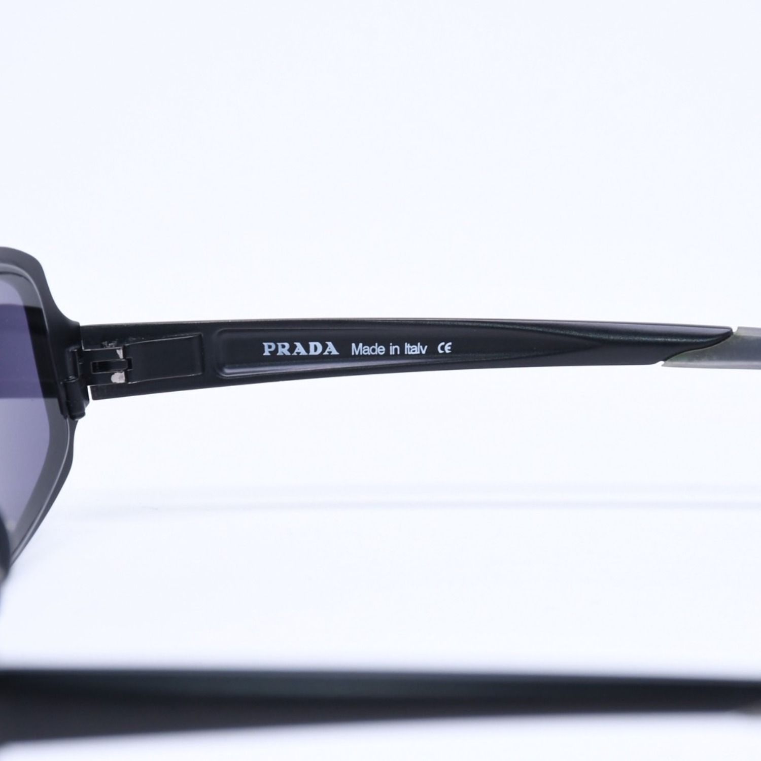 極美品 PRADA プラダ スクエア サングラス アイウェア SPR68A 7AB-1A1