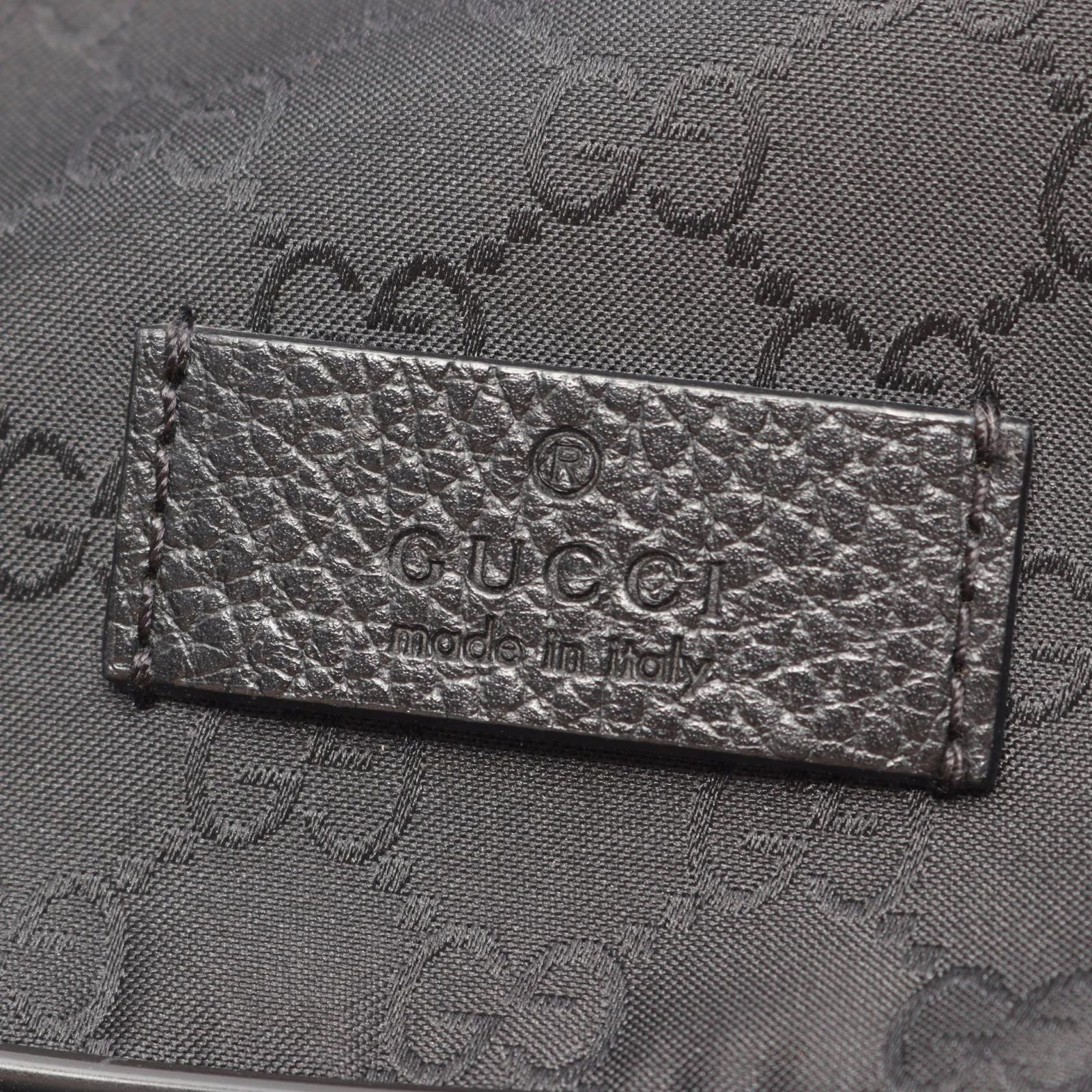 グッチ GUCCI ウエストバッグ GG柄 449182 ブラック キャンバス レザー