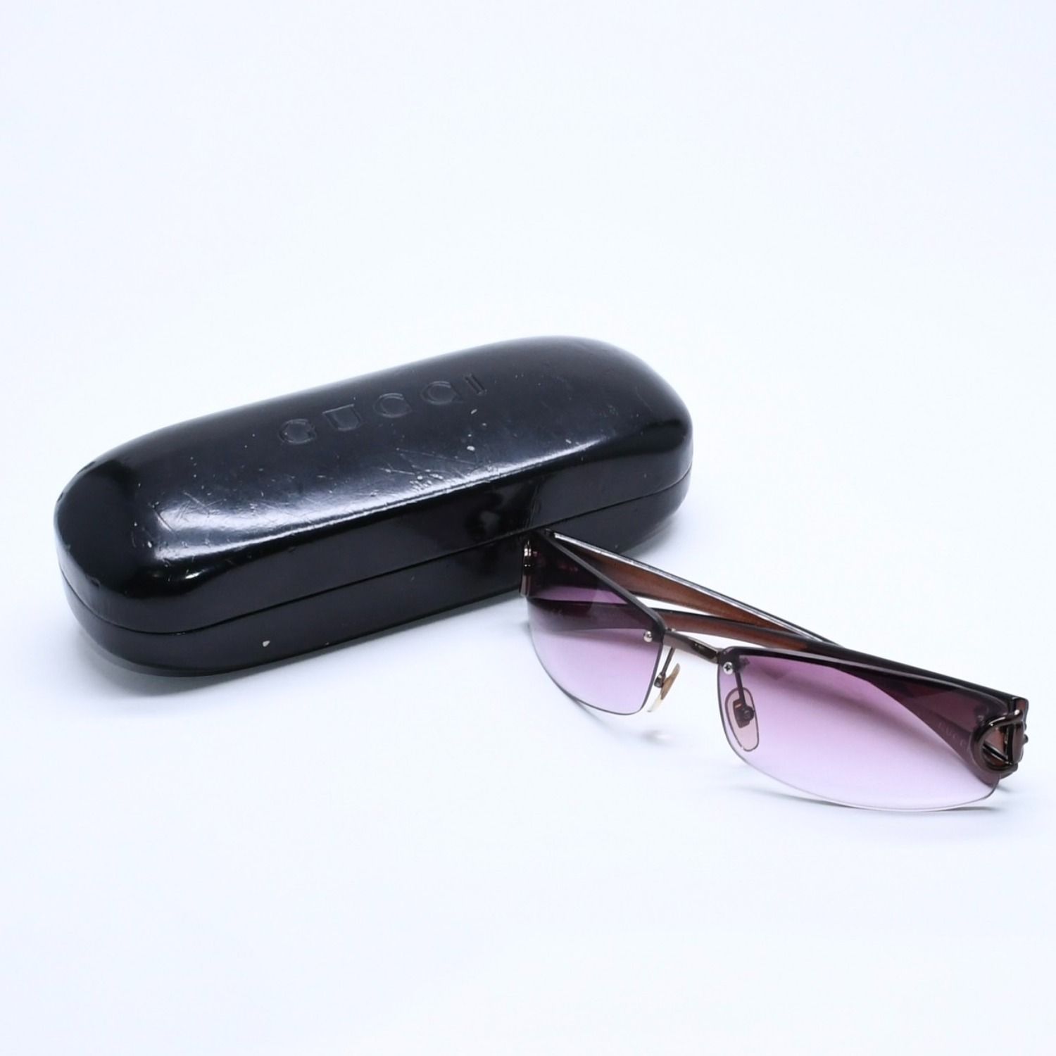 GUCCI グッチ ハーフリム サングラス アイウェア GG2743/F/S BKPYT