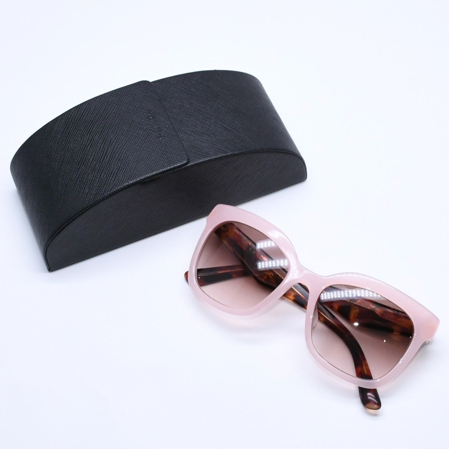 PRADA プラダ サングラス アイウェア SPR24Q-F UEW-0A6 サイズ53□19 140 べっ甲カラー ピンク 美品 中古 4a005167 PRADA プラダ サングラス アイウェア SPR24Q-F UEW-0A6 サイズ53□19
