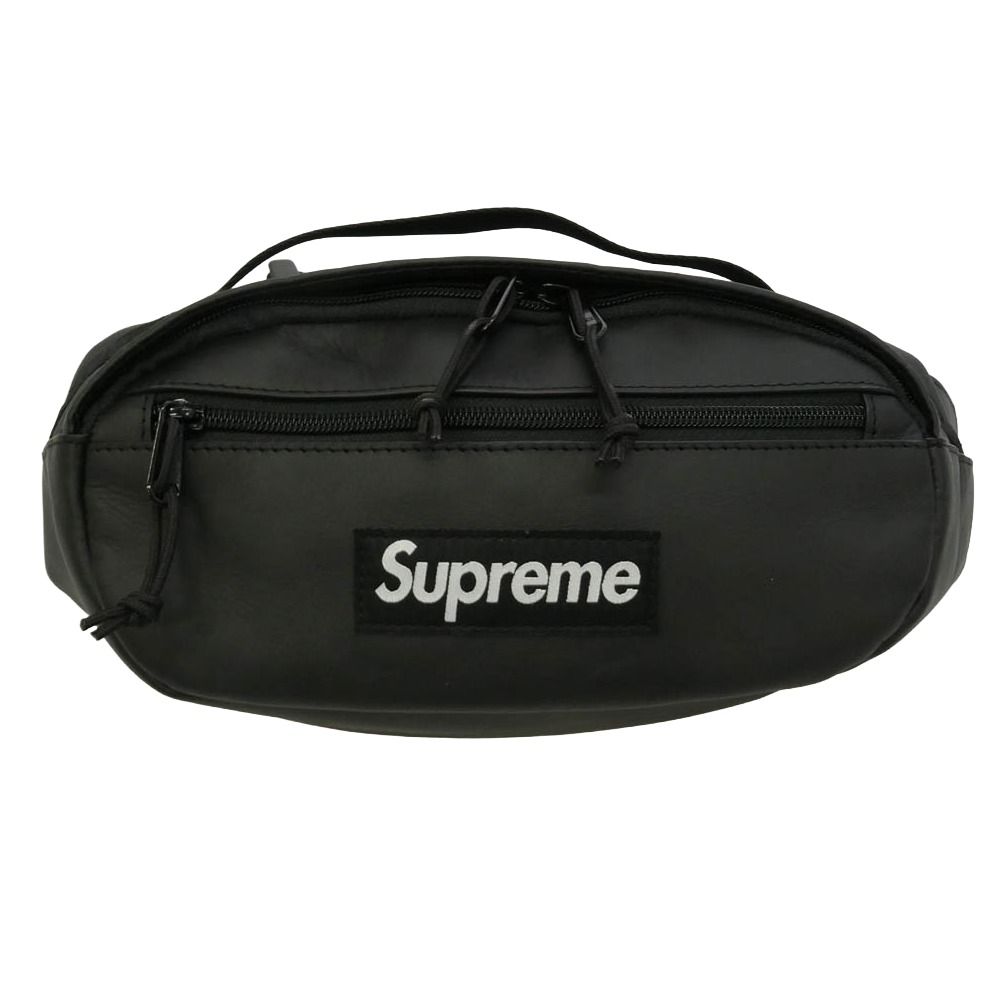 Supreme シュプリーム 24AW Leather Waist Bag ボックスロゴ レザー ウエスト ボディ バック ブラック系【中古】 15,341円