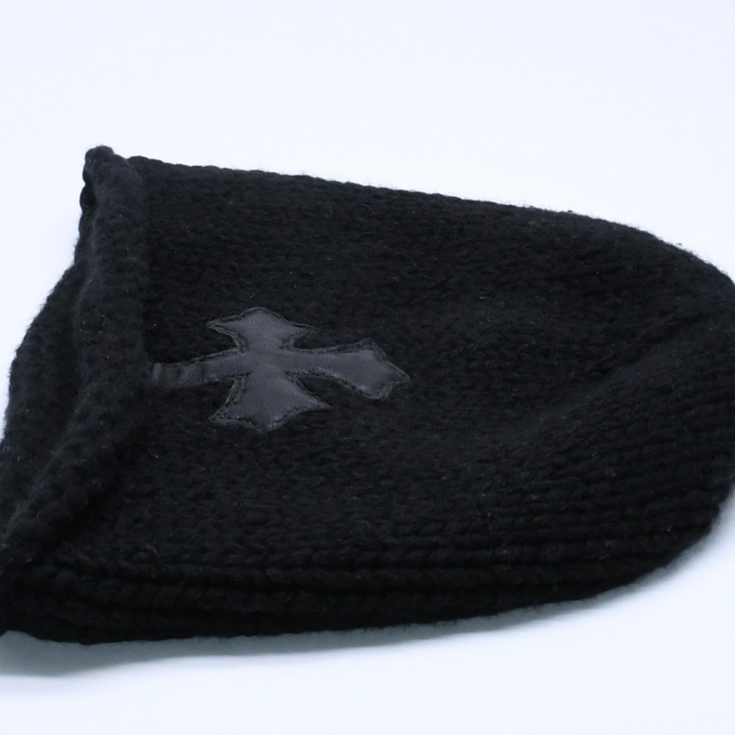 極美品 CHROME HEARTS クロムハーツ ニット帽 Beanie ビーニー クロス