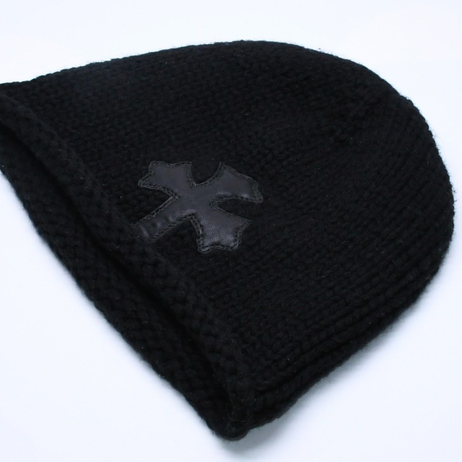 極美品 CHROME HEARTS クロムハーツ ニット帽 Beanie ビーニー クロス