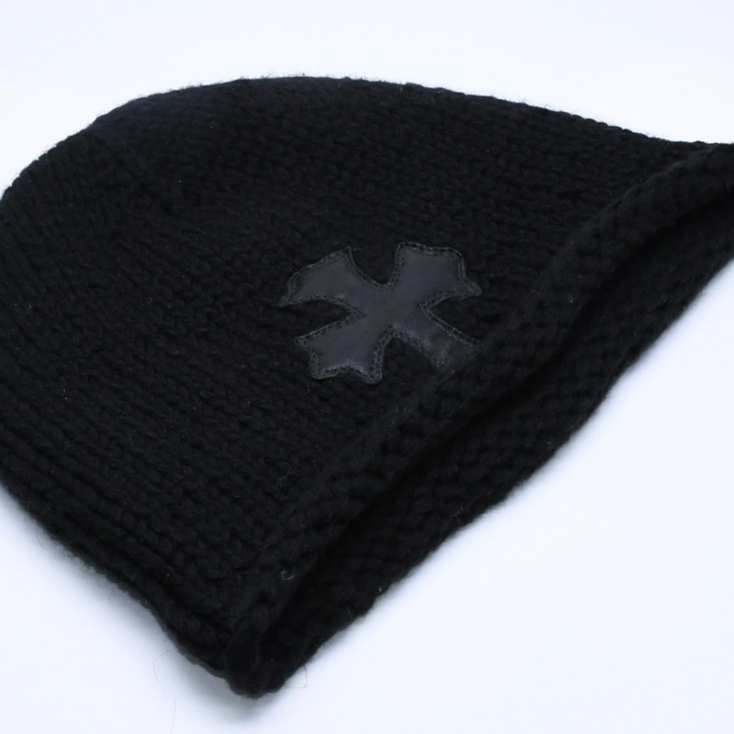 極美品 CHROME HEARTS クロムハーツ ニット帽 Beanie ビーニー クロス