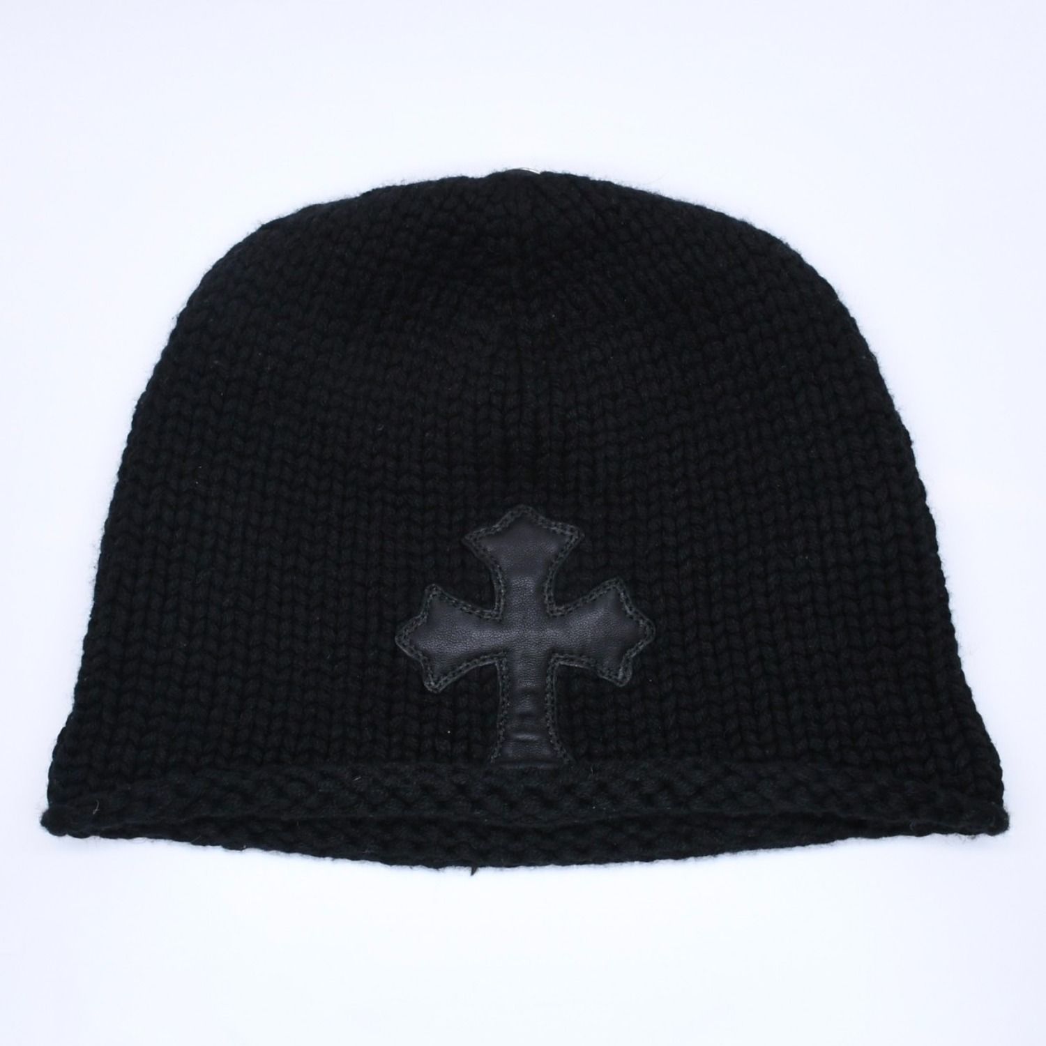 極美品 CHROME HEARTS クロムハーツ ニット帽 Beanie ビーニー クロス