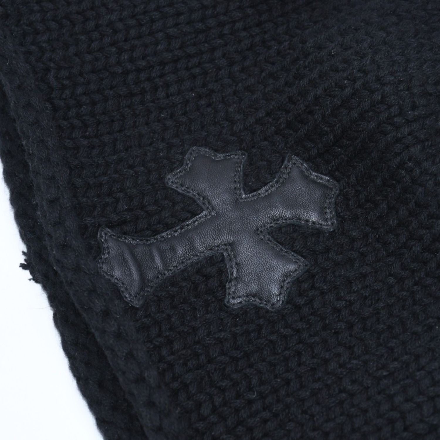 極美品 CHROME HEARTS クロムハーツ ニット帽 Beanie ビーニー クロス