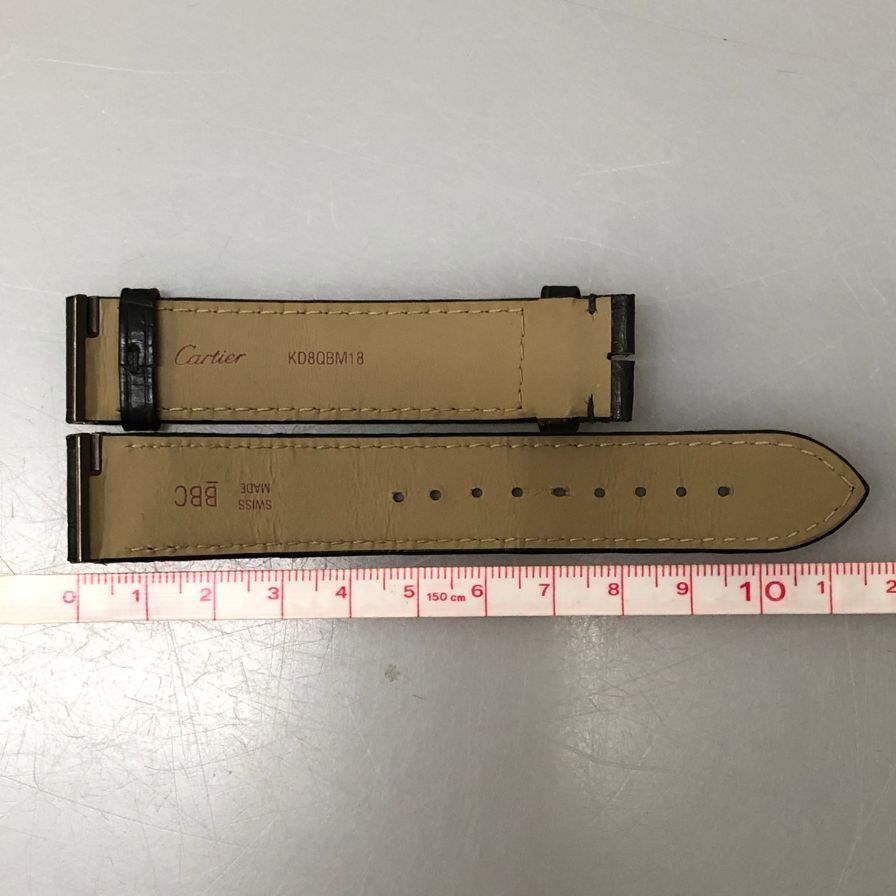 カルティエ 純正腕時計用ベルト レザー クロコ グレー【AFI14】【中古】 カルティエ 純正腕時計用ベルト レザー クロコ グレー【AFI14】【中古
