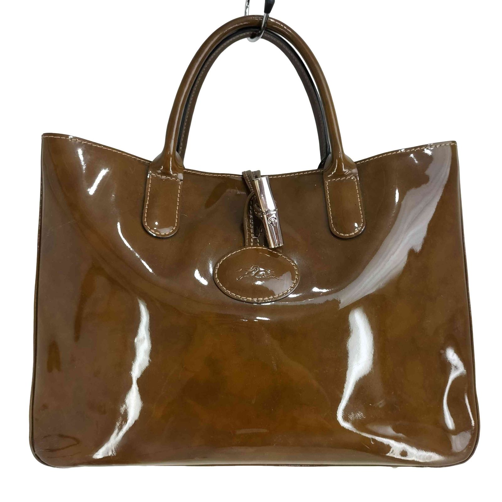 ロンシャン LONGCHAMP Roseau エナメルレザー 2WAY ハンドバッグ 