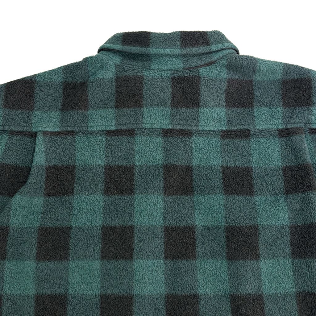 90年代 GAP ギャップ ハーフジップ フリースシャツジャケット オールドギャップ チェック グリーン(メンズ M)中古 古着 Y5319 90年代 GAP ギャップ ハーフジップ フリースシャツジャケット オールド