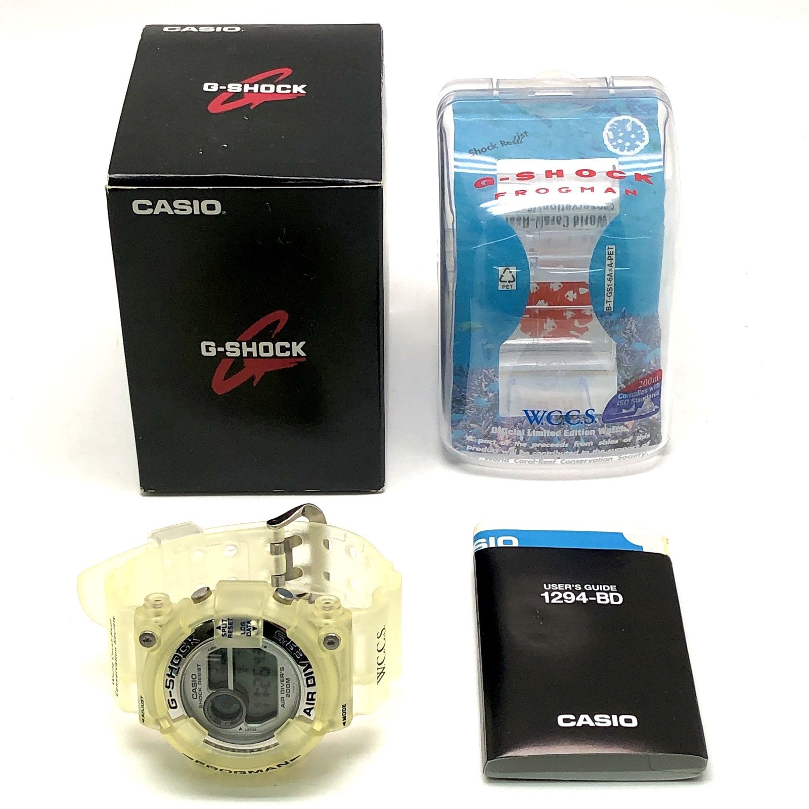 G-SHOCK ジーショック DW-8250WC-7BT FROGMAN 初代 WCCS スケルトン 青
