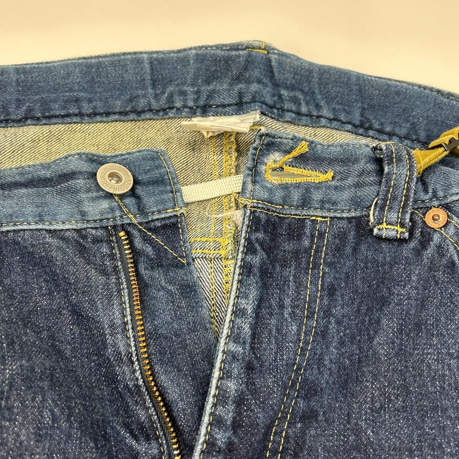 GANRYU ガンリュウ 16AW インディゴ ER-P001 セルビッジ サルエルデニムパンツ S GANRYU ガンリュウ 16AW インディゴ ER-P001 セルビッジ サルエル