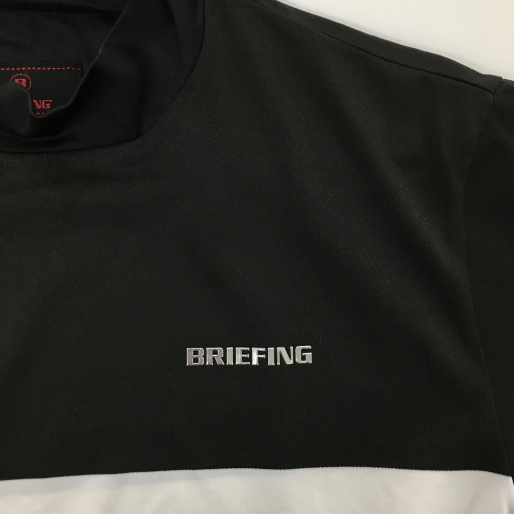 BRIEFING GOLFブリーフィング半袖シャツ ハイネック パネルストライプ