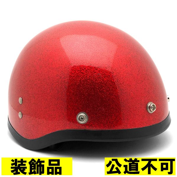 【装飾品・公道不可】Dead Stock 新品 60's SHOEI D-10 RED METALFLAKE 62cm 【海外直輸入新古品】デッドストック 未使用品 nos ハーフヘルメット 半キャップ 半帽 半ヘル ショウエイ レッド 赤色 ラメ XLサイズ