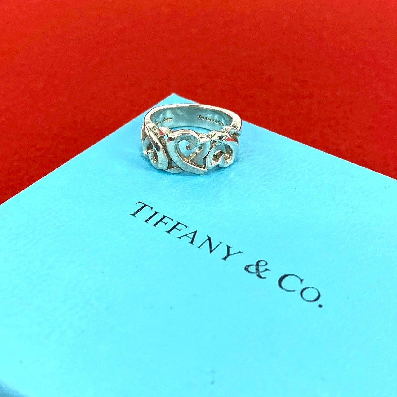 極 美品 TIFFANY&Co. ティファニー ヴィンテージ トリプル ラビング