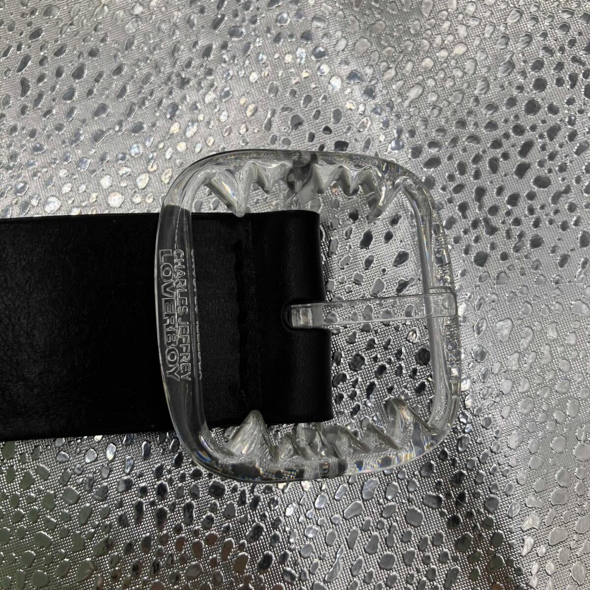 charles jeffrey loverboy ベルト BLACK LEATHER BELT サイズL チャールズ ジェフリー ラバーボーイ